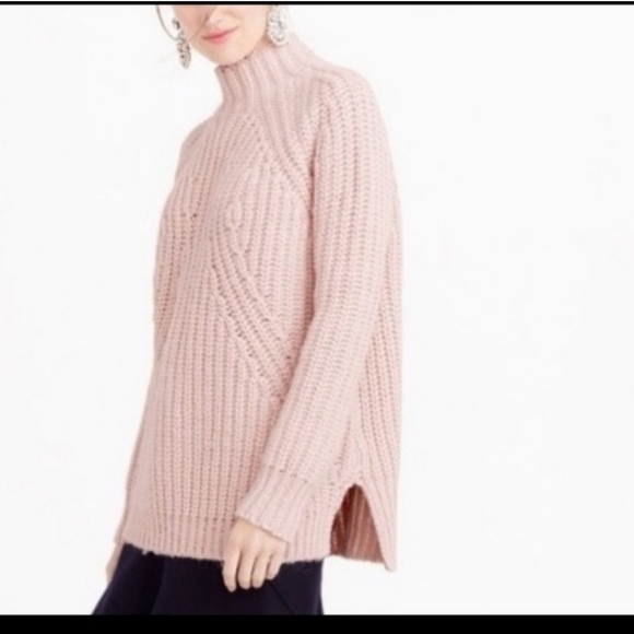 J. Crew Sweaters - J Crew Collection Sweater Alpaca Wool Chunky Knit Mock Turtleneck Size Medium M